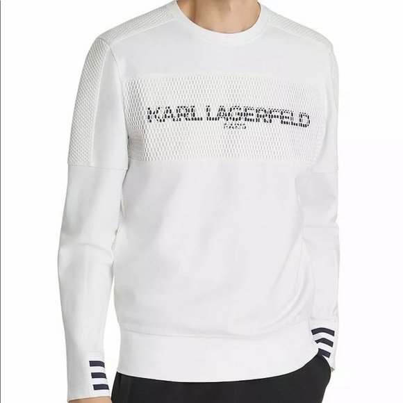 Karl Lagerfeld Other - NWT Karl Lagerfeld Mesh Panel Graphic Pullover
